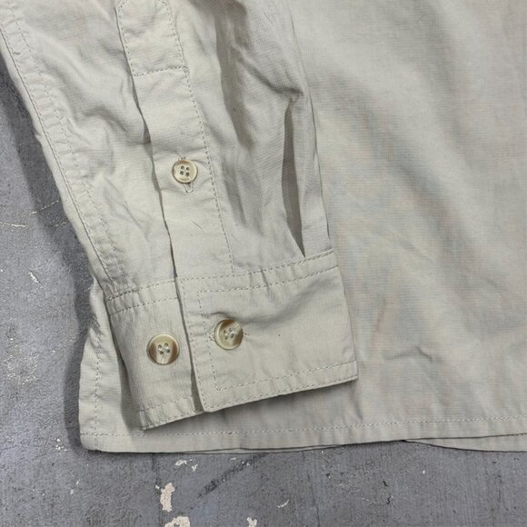 Peter Storm Hiking Shirt Lightweight Tech Safari Shirt Long Sleeve Beige Medium - Picture 4 of 10